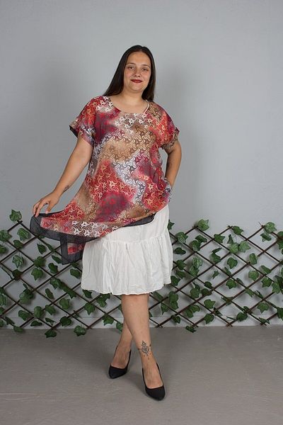 Truva XXL Cheesecloth Authentic Plus Size Dress – Summer and Comfortable Model