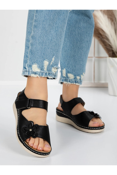 mei Sandale Dama cu Talpa Joasa 5GZ17 Negru | Mei