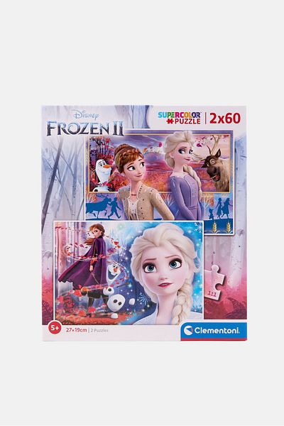 CLEMENTONI Disney Frozen II 2 Pcs Super Color Puzzles