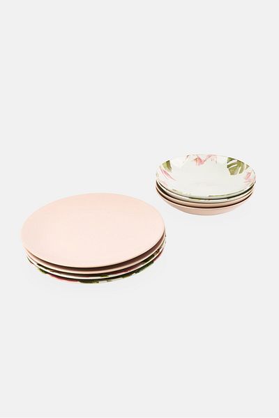 Maser 8 Pcs Ossia Exotic Tearose Breakfast Set, Multicolor