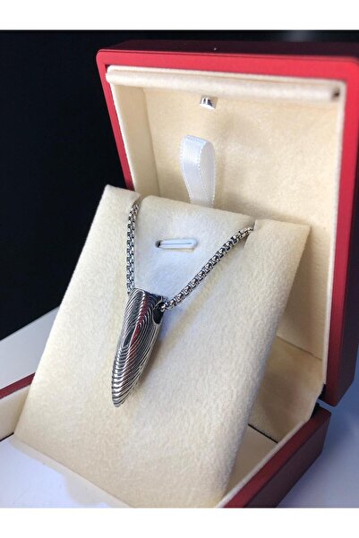 GWOMA Kurşun Model Çelik Kolye Işıklı Kutuda • Sevgiliye • Eşe • Babaya • Arkadaşa Hediye Çelik Kolye