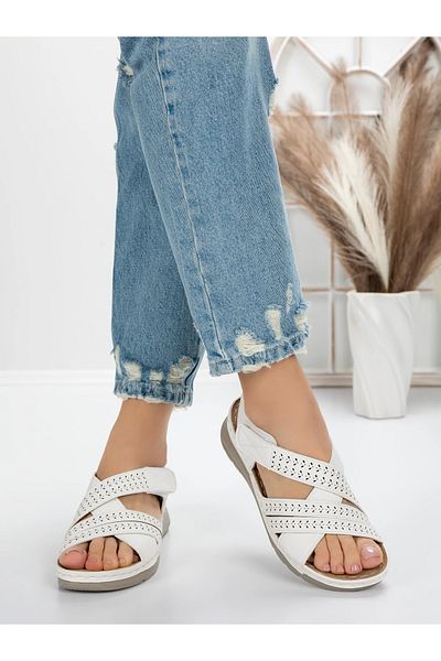 mei Women's Sandals with Low Sole 5GZ28 White | Mei
