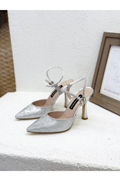 NUR KARACA 25y8440 حذاء نسائي بكعب ستيليتو مفتوح بنصف الكاحل