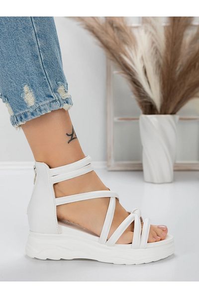 mei Women's Sandals with Low Sole 5H3 White | Mei