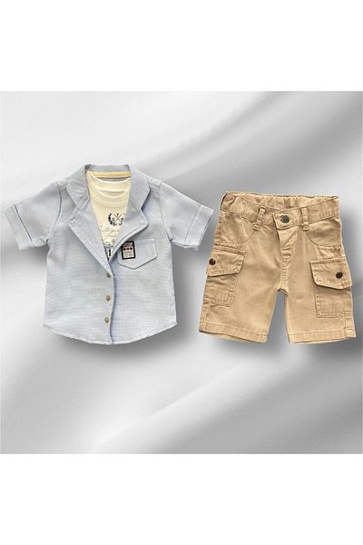 BİGÜMEX Boy's Shorts Summer Suit 3 Pcs