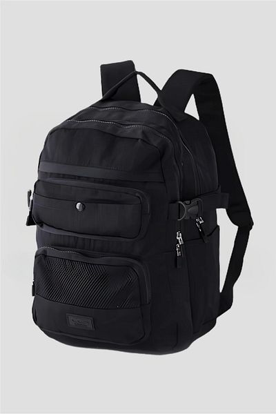 ÇÇS Black Multi-Eye Waterproof Orthopedic Backpack 17282