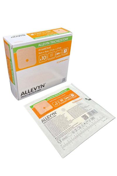 SMİTH & NEPHEW 10 Allevyn Tracheostomy Sponge Dressings 3-1/2 x 3-1/2