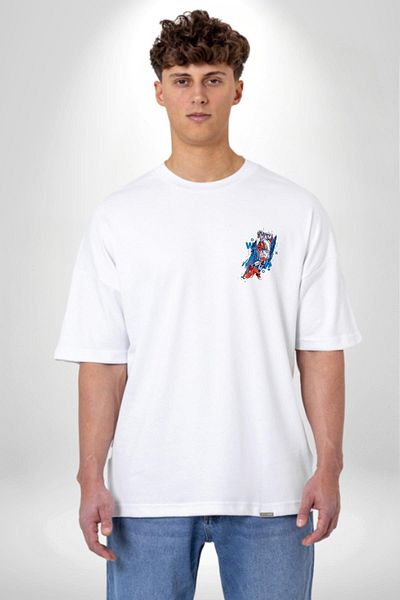 Angemiel Dynamism Basketball Love Athlete Design White Oversize Women's Men's Front Minimal Printed T-Shirt