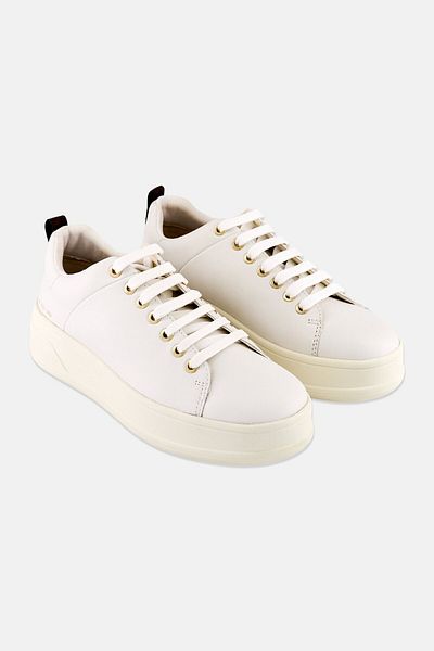 Geox Women Lace Up Casual Shoes, White