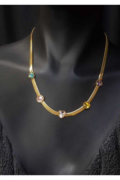 GWOMA قلادة Xuping Model Vip Steel Italian Yacht Chain على شكل قلب من الحجر ل...