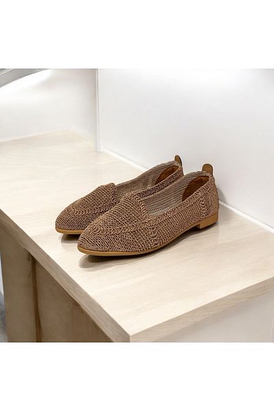 BYRAMSE Knitted Lace Women's Flats Home Flats Office Shoes