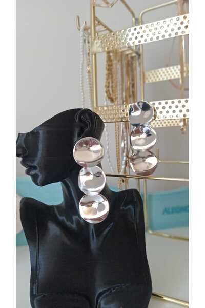 DEROSA JEWELRY&TEXTILES ZARA MODEL MODA ÇELİK KÜPE