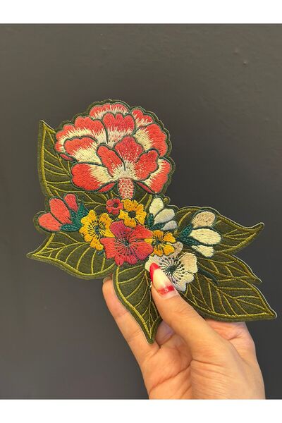 Gönülden Tasarım APLICAȚIE DE CUSUT CU BRODATĂ ADESIVĂ FĂRĂ FIER 20X14 CM