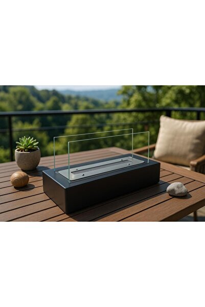 BackGrill Masa Üstü Kokusuz Şömine - Şık Tasarım, Gerçek Ateş Keyfi