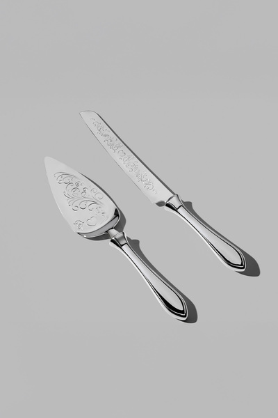 Nehir Defne Sade 2 Parça Paslanmaz Çelik Kek Servis Seti