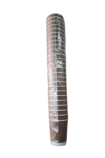 SELANİKLİ Cardboard Cup 8 oz Double Wall (Double Layer) Pk: 25 Pcs Kraft + White
