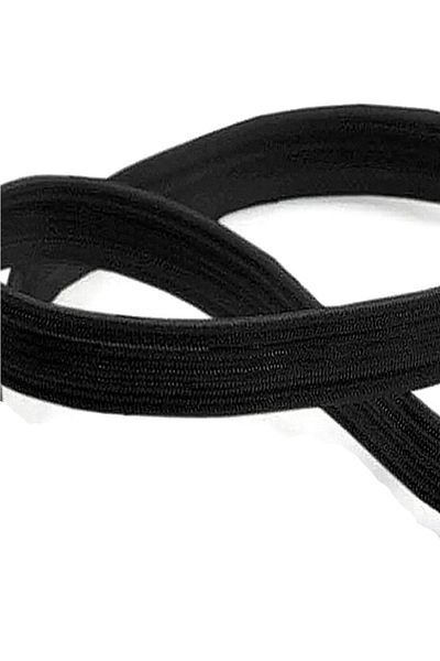 hapshoe Μαύρο 20 mm 5 mt Ανθεκτικό Σκληρό Επίπεδο Ελαστικό Λάστιχο Κορδέλας