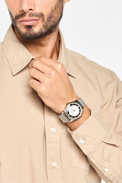 Kenneth Cole Men KCWGG2176161 Stainless Steel Analog Watch 43 mm, Silver