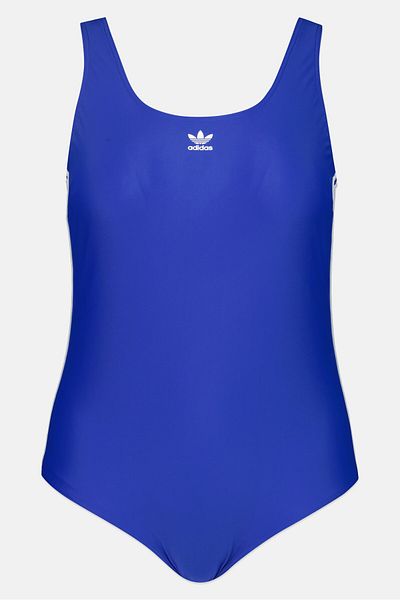 adidas Women Plus Size Brand Logo One Piece Swimwear, Blue