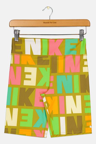 Nike Kids Girl Brand Logo Training Shorts, Multicolor