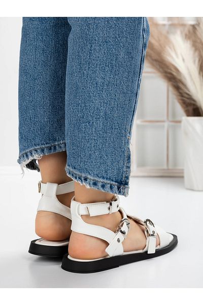 mei Women's Sandals with Low Sole 5SY2 White | Mei