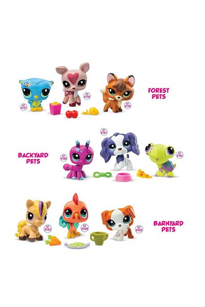 Sunman 6469 Sun-Littlest Pet Shop Minis Set of 3 Figures