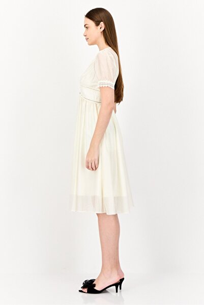 Steve Madden Women Pointelle Midi Dress, Off White