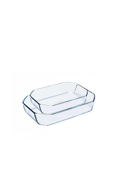 Pyrex Inspiration Rectangular Roasters Set of 2 – 2.5L & 3.2L Borosilicate Glass