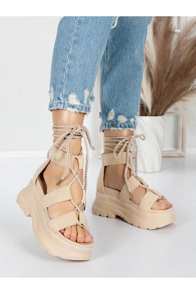 mei Sandale Dama cu Platforma 5WL26 Bej | Mei