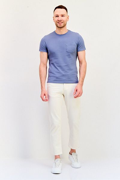 CELIO Men Relax Fit Solid Non-Stretchable Jeans, Off White