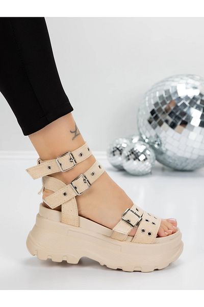 mei Sandale Dama cu Platforma 5WL25 Bej | Mei