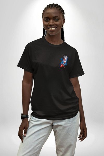 Angemiel Dynamism Basketball Love Athlete Design Black Oversize Women Men Front Minimal Printed T-Shirt