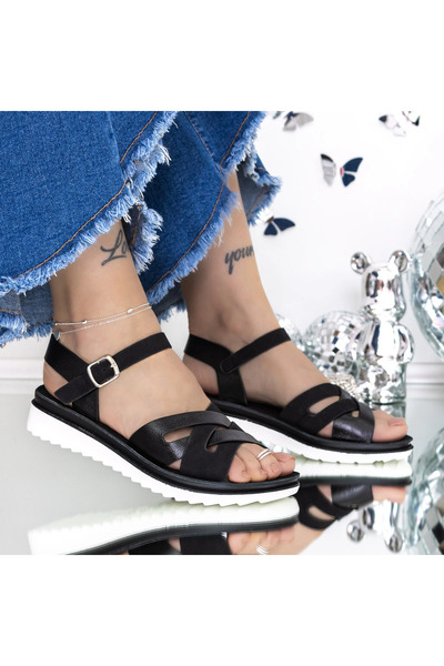 mei Sandale Dama cu Talpa Joasa 3GZ29 Negru | Mei