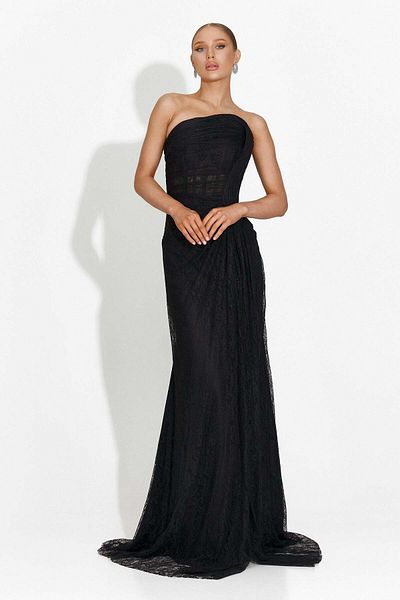 BOGAS Apryl Long Black Women's Dress