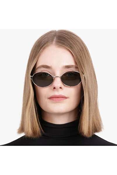 Saint Laurent Paris Sl 692 002 55-19 Women's Sunglasses – Silver Metal Frame, Smoked Matte Glass, Uv400