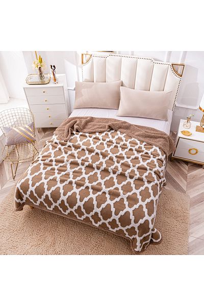 FIONNA.RO Cocolino Blanket With Fur - Beige