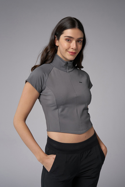 bilcee Women's Stormy Short Sleeve Collar Surf Body 4059