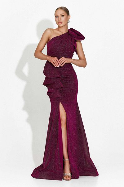 BOGAS Long Burgundy Women's Dress Maryjane