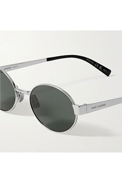 Saint Laurent Paris Sl 692 002 55-19 Women's Sunglasses – Silver Metal Frame, Smoked Matte Glass, Uv400