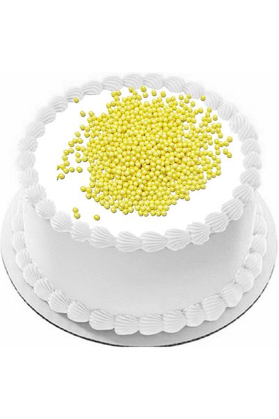ovalette Edible Cake Decoration Rice Puff Yellow Color 40 Gr Future