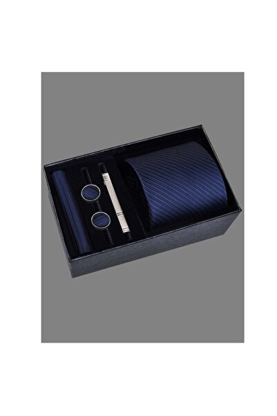 The Casius. Men's set, includes tie, pocket square, cufflinks, tie clip in classic design,