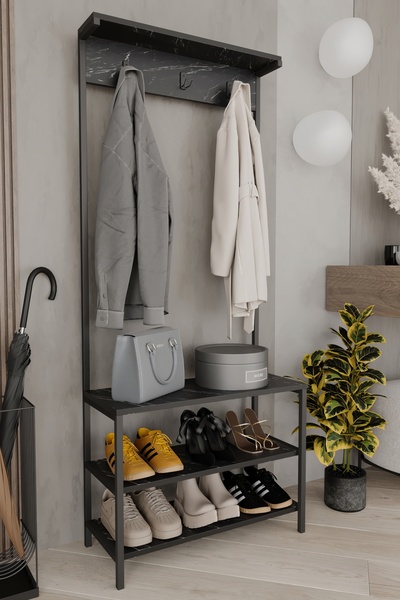 Remaks VEGA Portmanto Askılık Vestiyer Konfeksiyon Askısı Ayakkabılık Dolabı-...