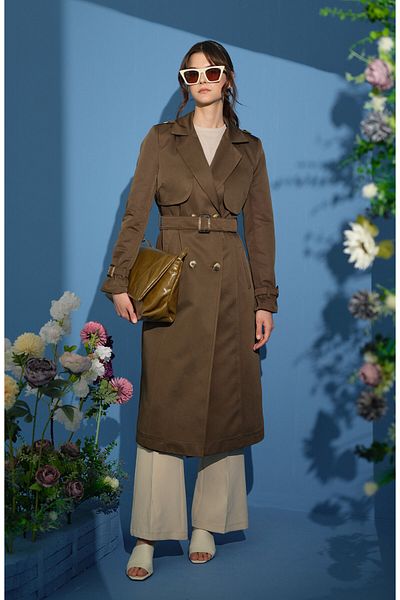 Fatma Atasoy Classic Trench Coat Bitter Brown