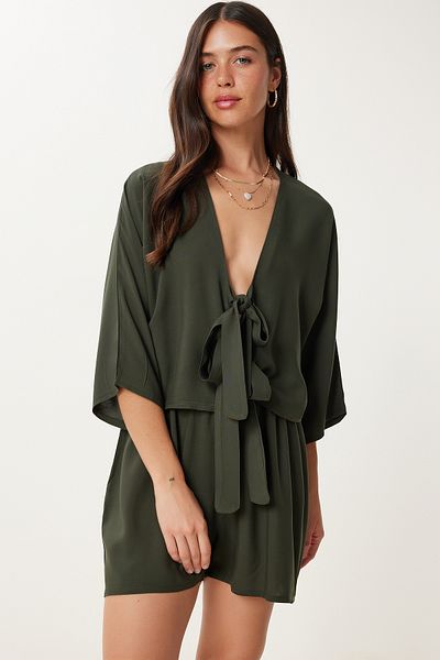 Lovelyİstanbul Summer Viscose Crop Shorts Set