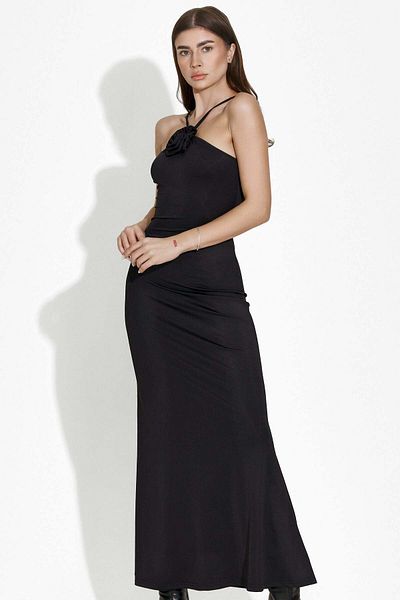 BOGAS Women's Long Black Lycra Dress Loekie