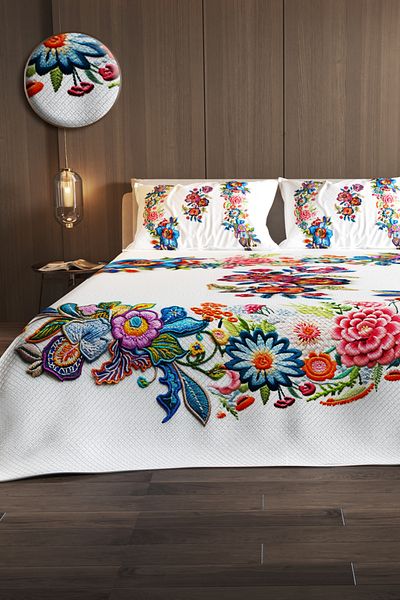 MonoHome 100% Cotton Double Bedspread Set Special Woven Nakkaş 3