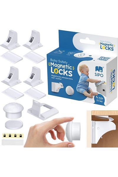 SIPO Set of 4 Magnetic Door and Drawer Locks