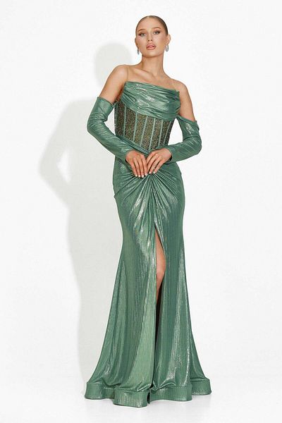 BOGAS Fredricka Green Long Women's Dress