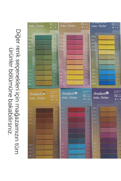 sibga tasarım Transparent Colored Postit Post-it Post It.Bookmark Bookmark Postit Sticker Note Paper 200 Sheets