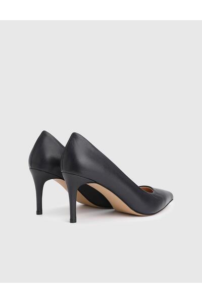 İLVİ Haidee Hakiki Deri Lacivert Kadın Stiletto